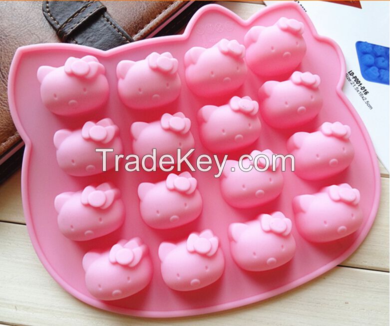 silicone kitty cake baking decorations molds, chocolate molds, ice cube tray , kitchenware