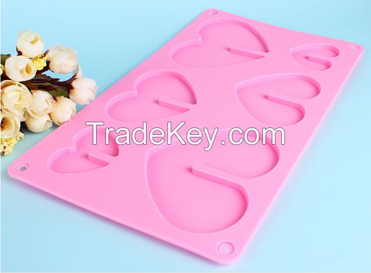 silicone 3D love heart chocolate molds