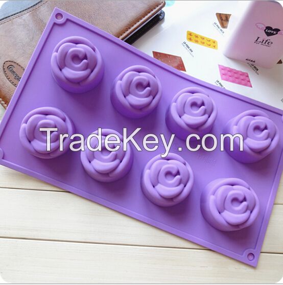 silicone rose cake mols