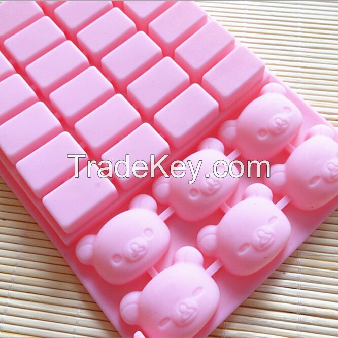 silicone little bear cake molds, chocolate moulds, ice cube trays, for cake tools