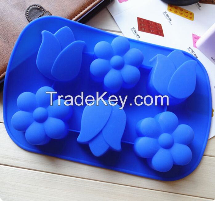 silicone club and tulip soap molds