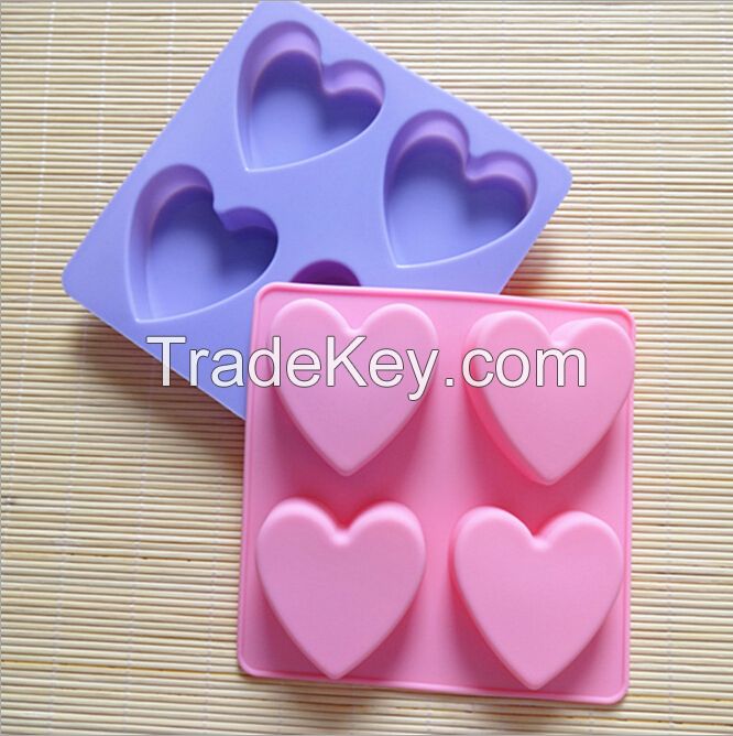 silicone heart cake molds