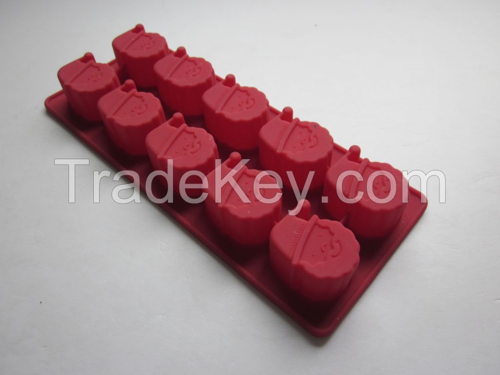 silicone  Santa Claus chocolate and ice cube tray molds