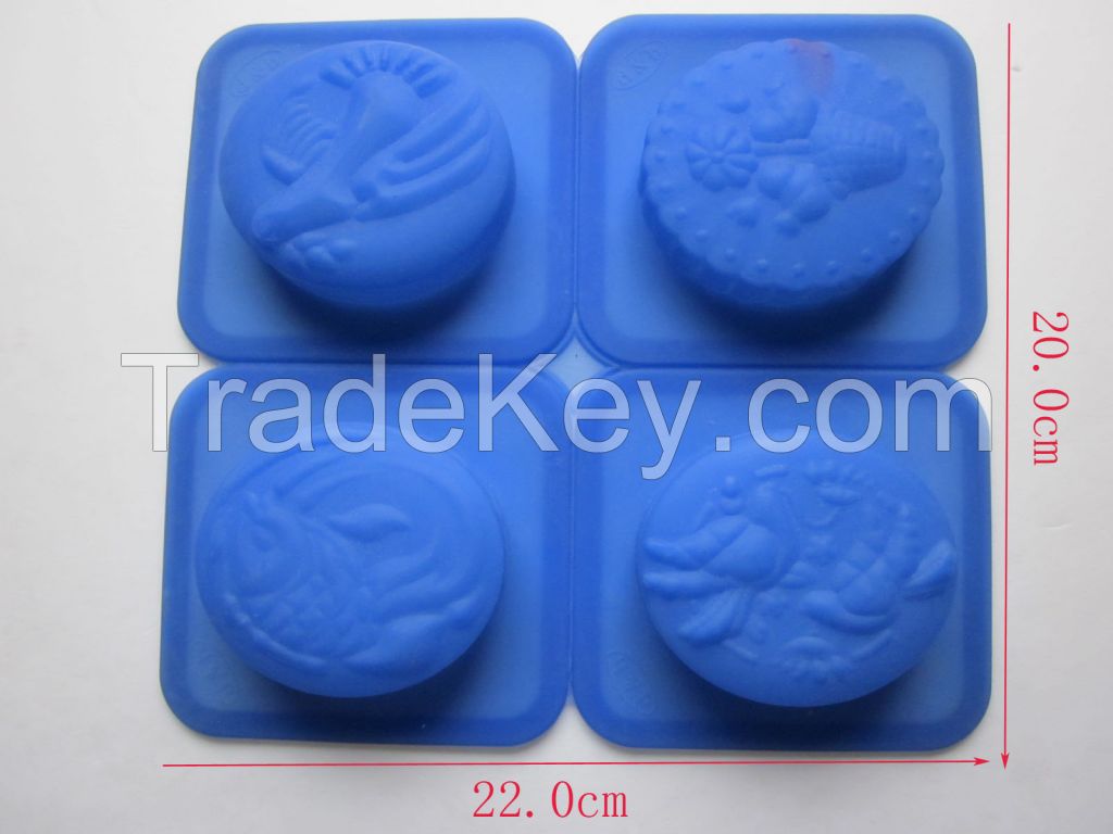 silicone fish , birds and flower soap molds