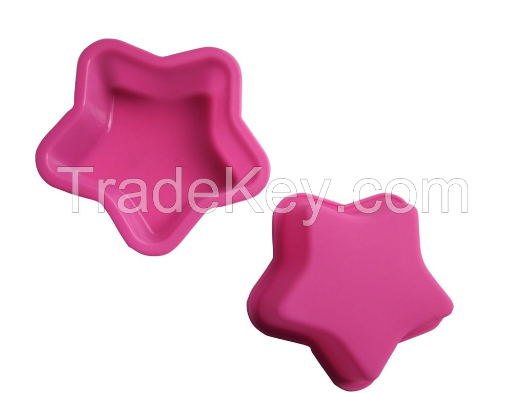 Silicone five star muffin cups