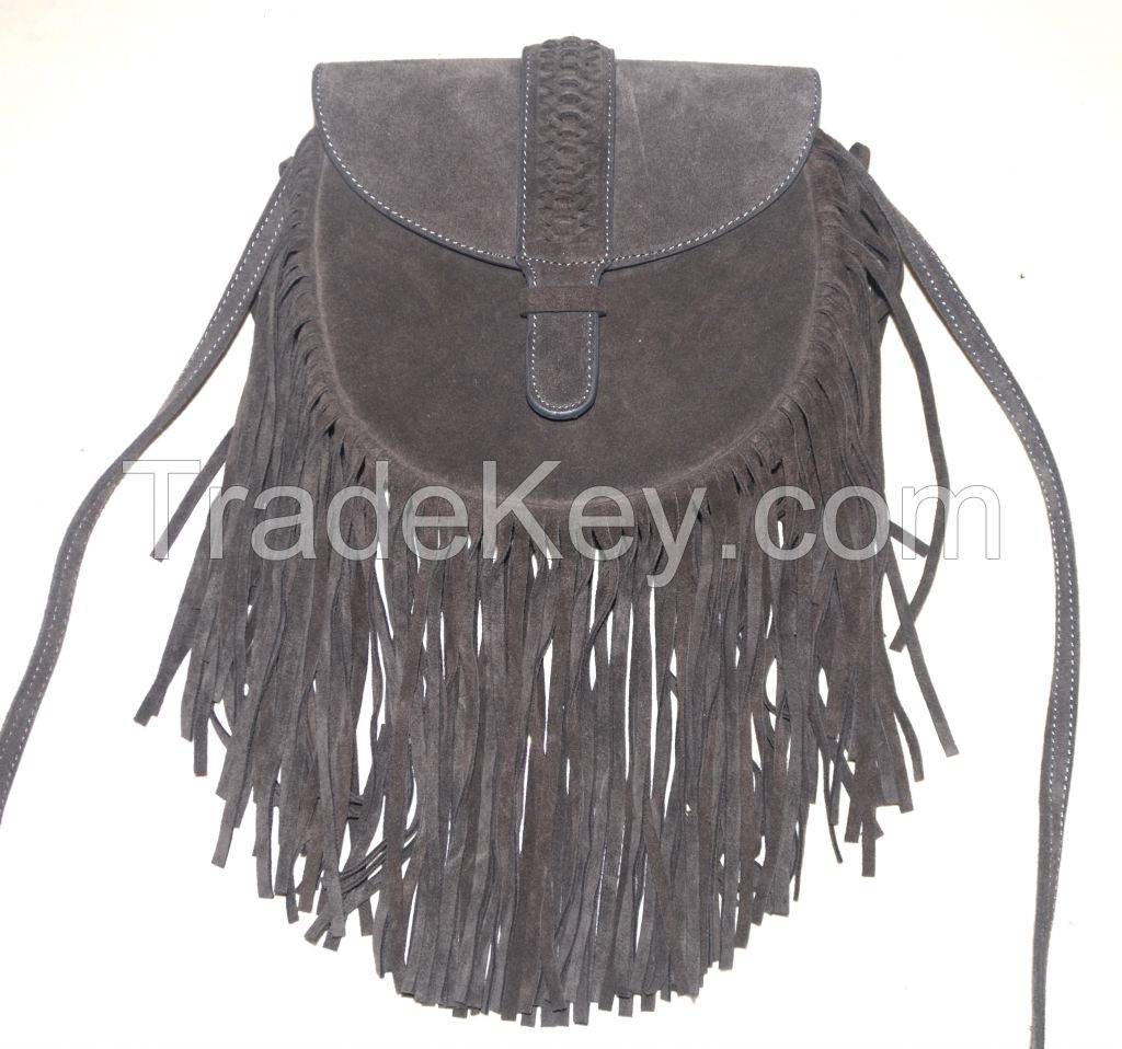 Chinese Fashion tassel shoulder bag with flap