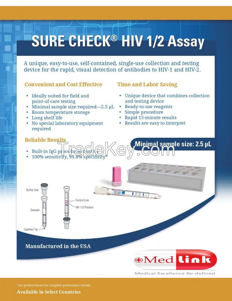 Sure Check for rapid hiv test 