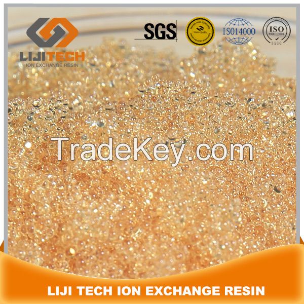 gel type strong acid cation exchange resin