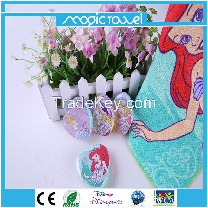 100%cotton magic compressed towel for Promotion and Gift