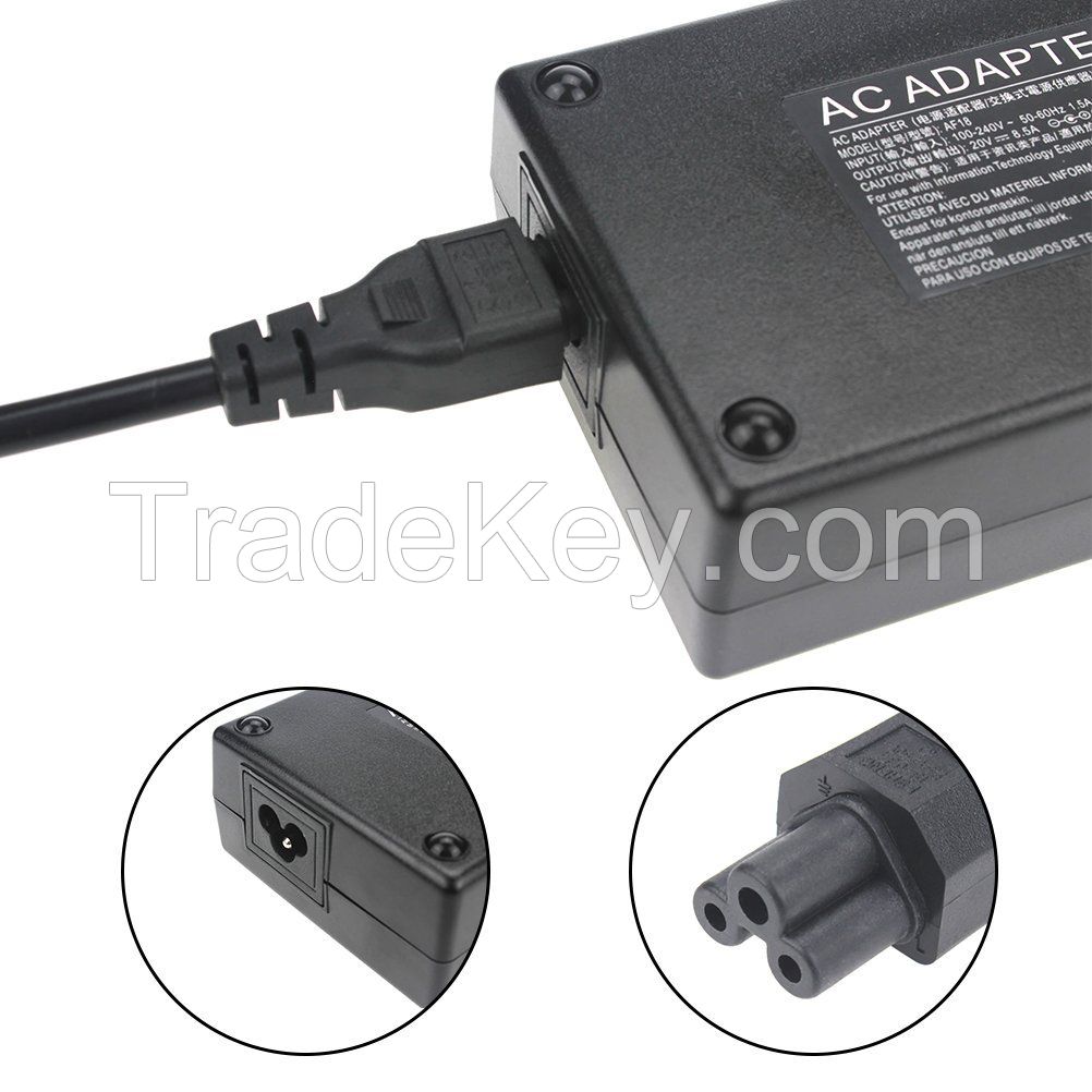 Power Adapter 170W 20V 8.5A Replacement for Lenovo ThinkPad Charger ADL170NLC2A ADL170NLC3A 45N0370 W540 E440 S431 T440p X240 Yoga 15 S5 Lenovo IdeaPad Y510p (Square Plug)