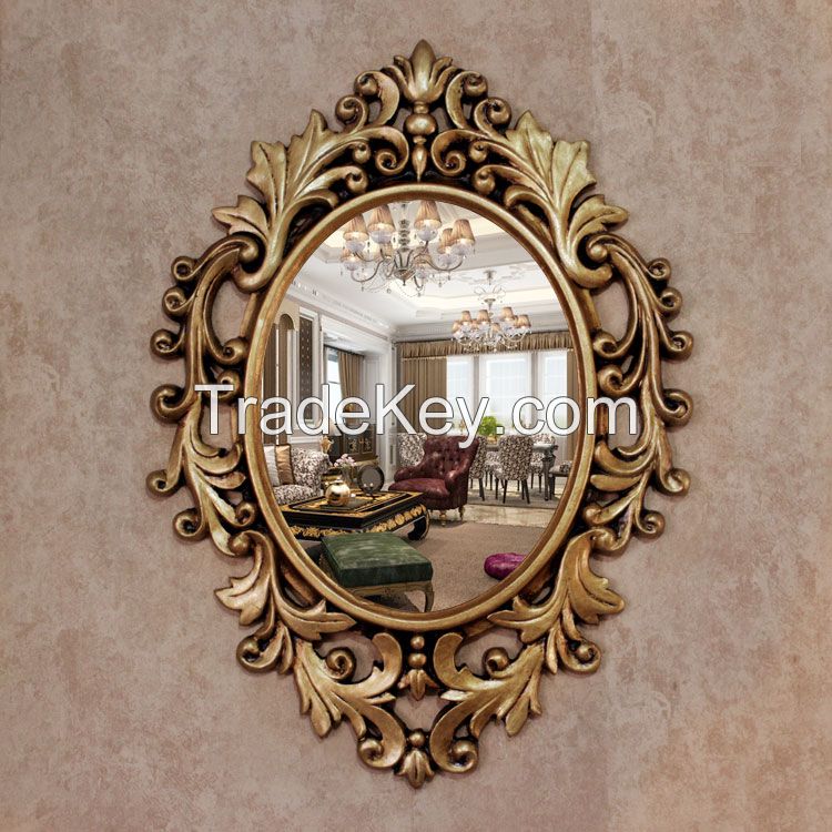 2016 new mirror oval antique vintage decorative bathroom wall mirror frame