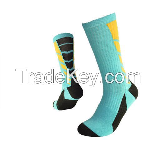 Men Hyper Soccer Baseball Football Sports Crew High cylinder Socks