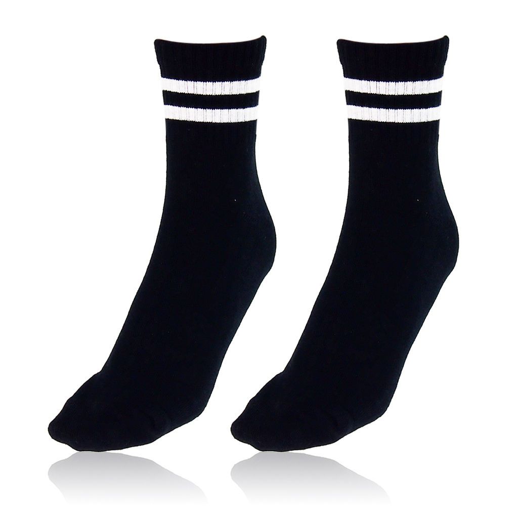 Men Cotton strip sports Mid Socks
