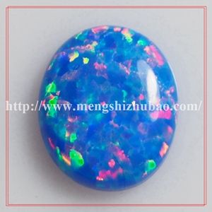 Round flat back cabochon synthetic fire opal stone price