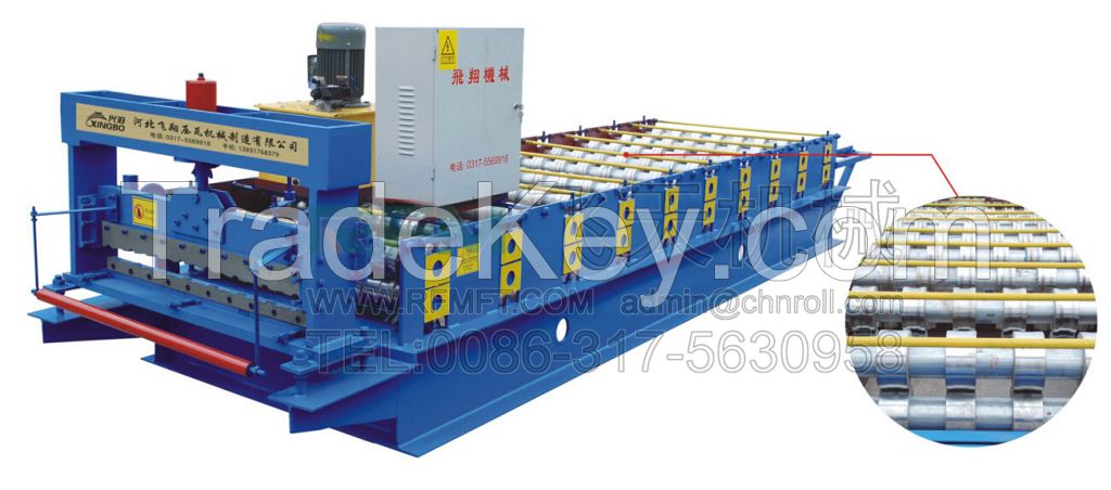 Roof Color steel tile roll forming machine with PLC control