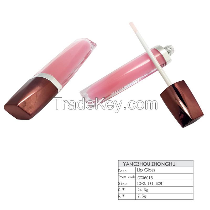 CC36016 Shiny cap lipgloss tube with your own logo high quality lipgloss container forsale