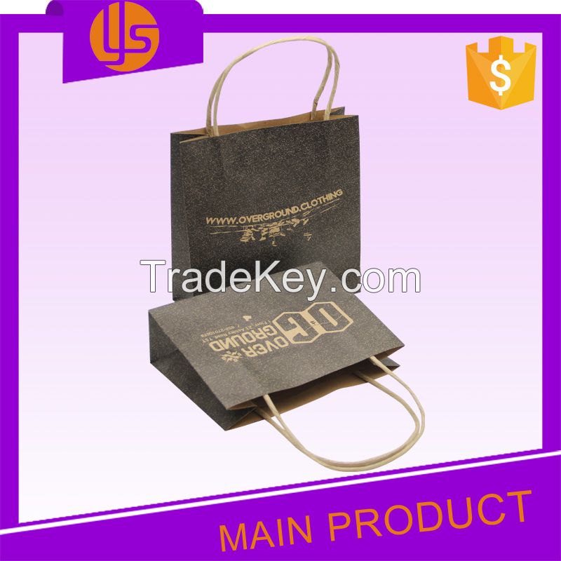 Wholesale Custom Color Printed Cheap Brown Kraft Paper Shopping Bag With Twisted Handle 