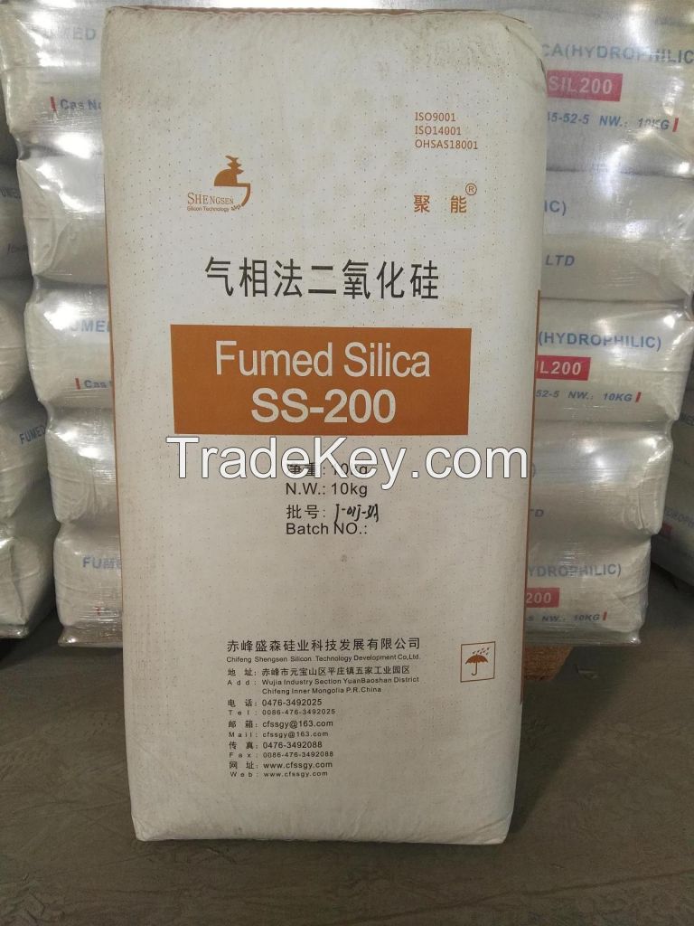 china nano fumed silica 