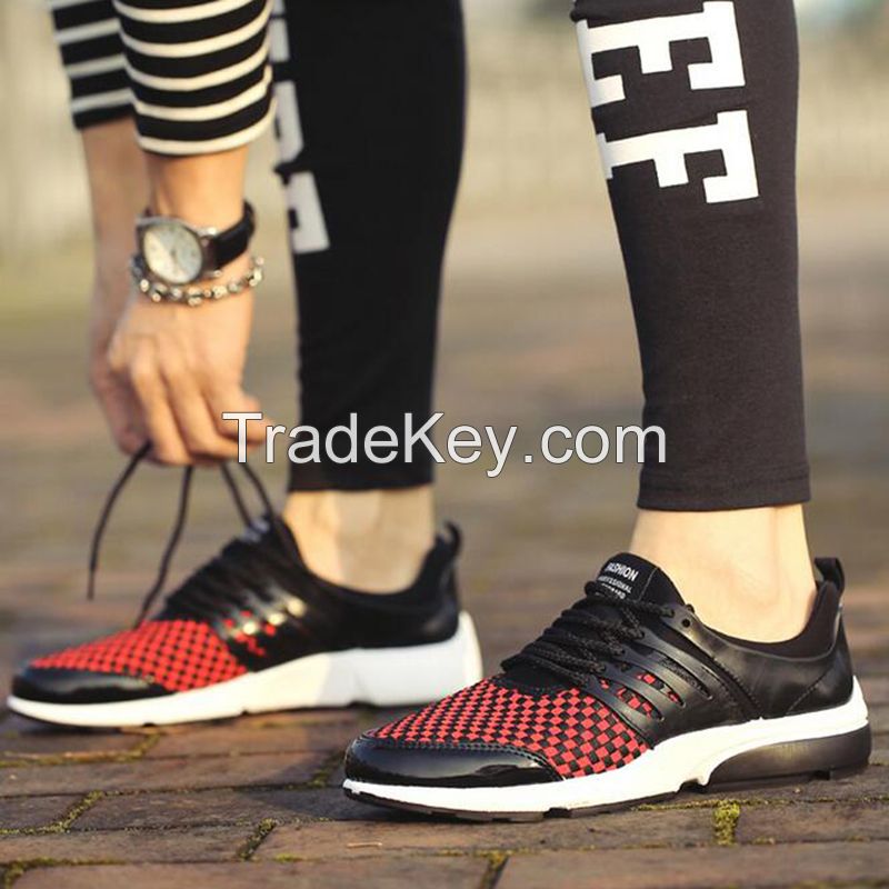 Cheapest Sneakers New Korean Fashion Breathable Mixed Colors Casual Sports Shoes Red Black