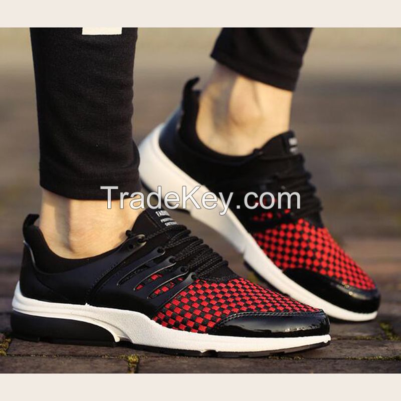 Cheapest Sneakers New Korean Fashion Breathable Mixed Colors Casual Sports Shoes Red Black
