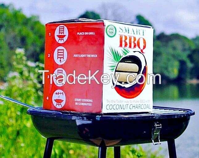 100 % Coconut Charcoal Briquettes NO LIGHTER FLUID NEEDED SMART BBQ