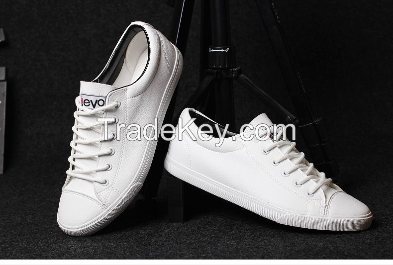 LEYO 2016 woman casual shoes black white  lace-up sneaker