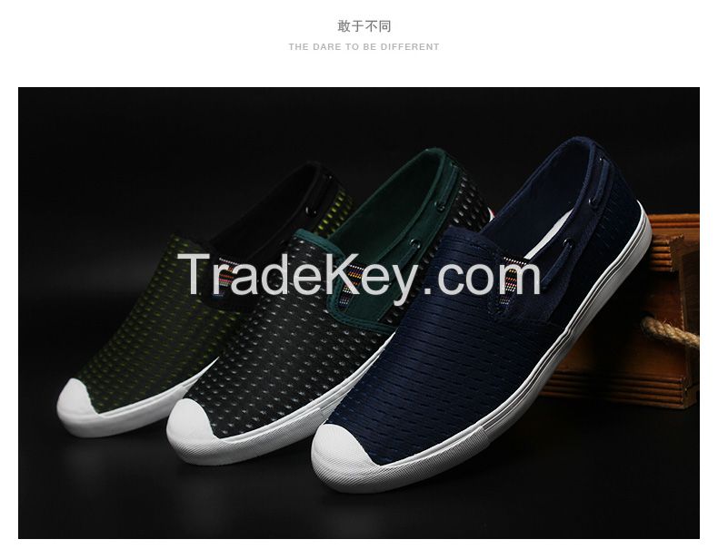 LEYO summer man shoes navy, black, grey double mesh casual shoes classic slip-on sneaker