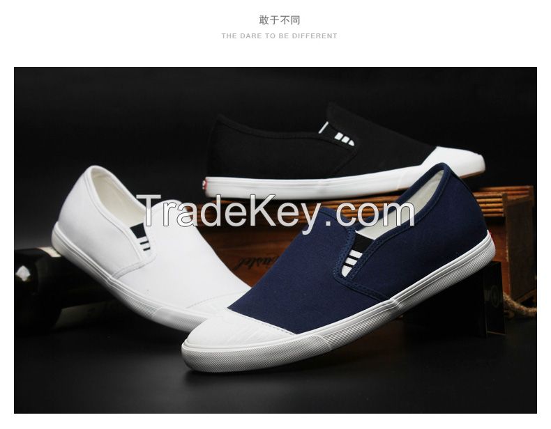 LEYO summer man shoes navy, black, white sold canvas casual shoes classic slip-on sneaker