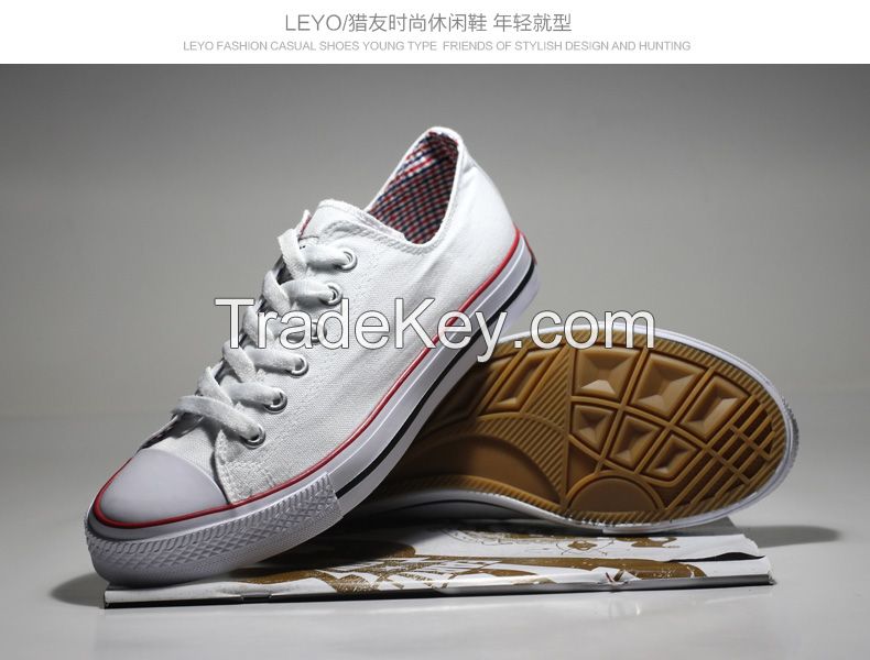 LEYO summer man shoes canvas casual shoes classic lace-up sneaker