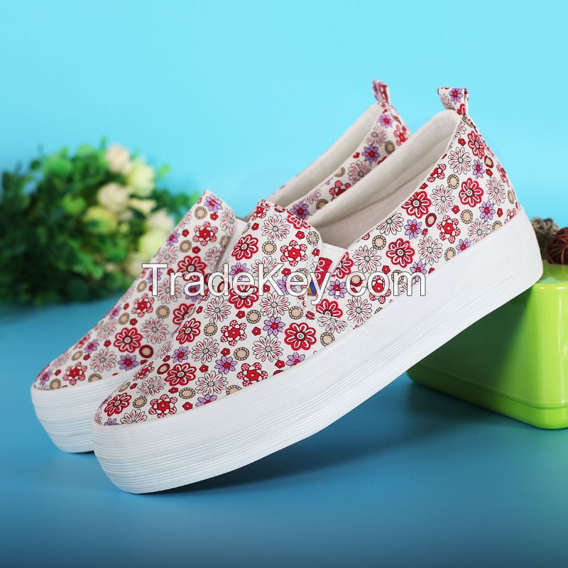 LEYO 2016 summer woman casual shoes canvas slip-on sneaker