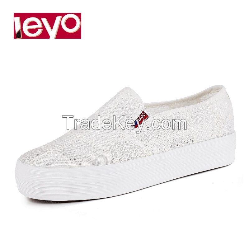 LEYO 2016 summer woman casual shoes mesh platform  slip-on sneaker