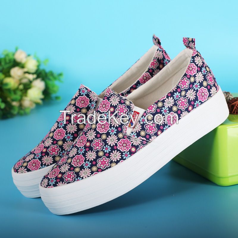 LEYO 2016 summer woman casual shoes canvas slip-on sneaker