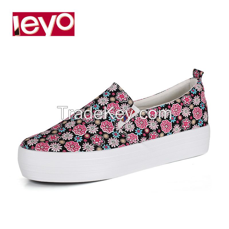 LEYO 2016 summer woman casual shoes canvas slip-on sneaker