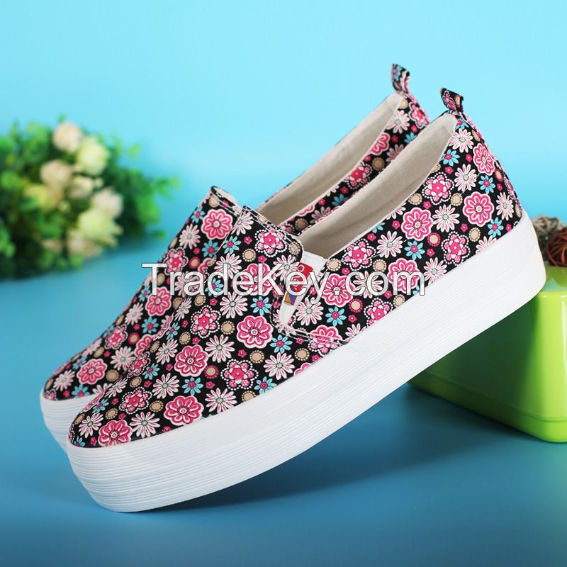 LEYO 2016 summer woman casual shoes canvas slip-on sneaker