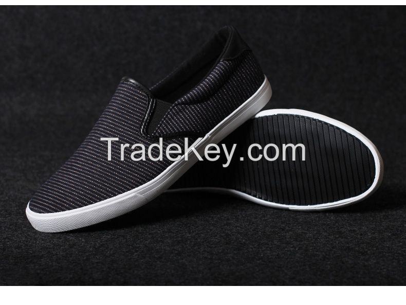 LEYO summer man shoes stripe fabric casual shoes fashion slip-on sneaker