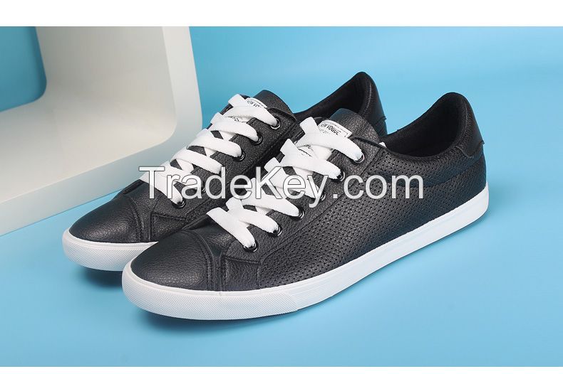 leyo 2016 summer man casual shoes pu shoes vulcanized shoe lace-up sneaker