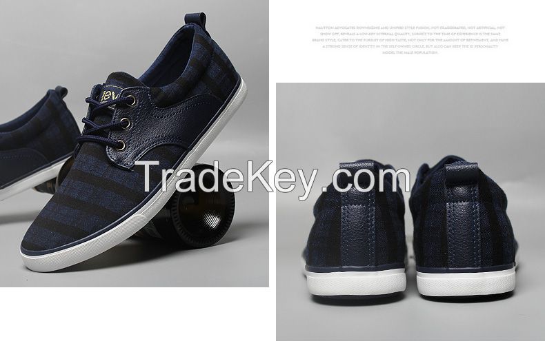 LEYO summer man shoes black or navy color casual shoes fashion lace-up sneaker