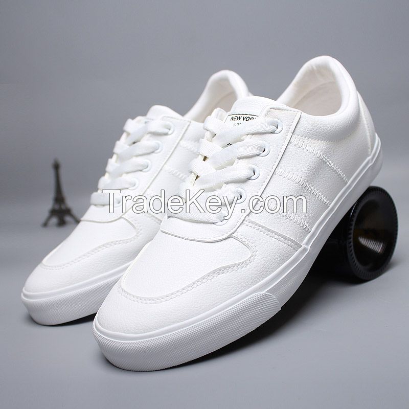 leyo 2016 summer man casual shoes PU shoes vulcanized shoe lace-up sneaker