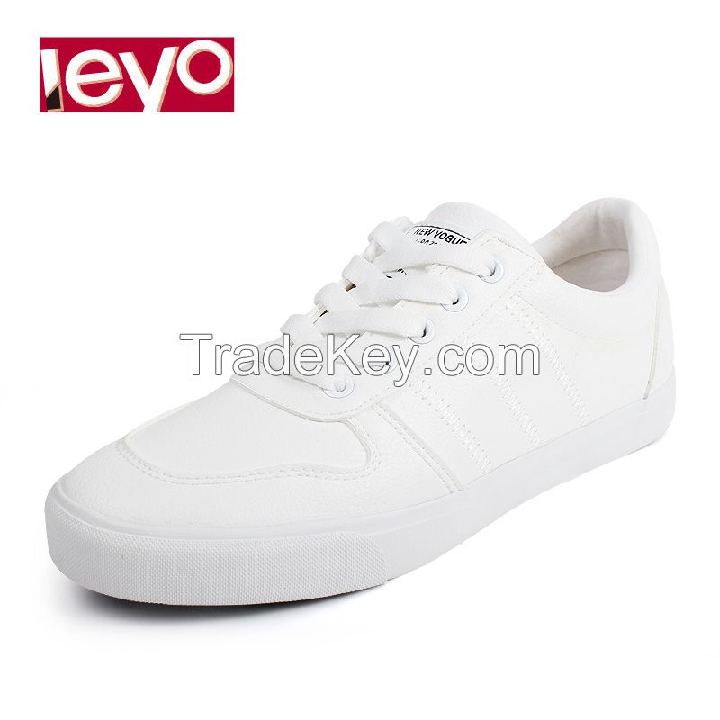 leyo 2016 summer man casual shoes PU shoes vulcanized shoe lace-up sneaker