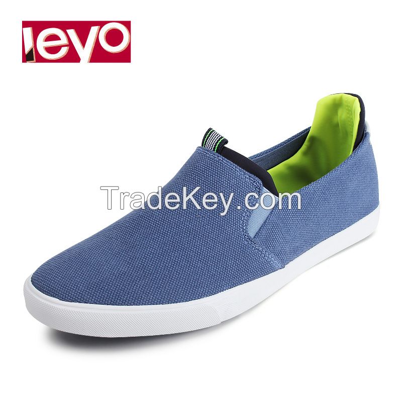 LEYO summer man shoes black or blue color casual shoes fashion slip-on sneaker