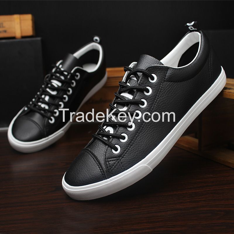 LEYO summer man shoes white black or navy color casual shoes fashion lace-up sneaker