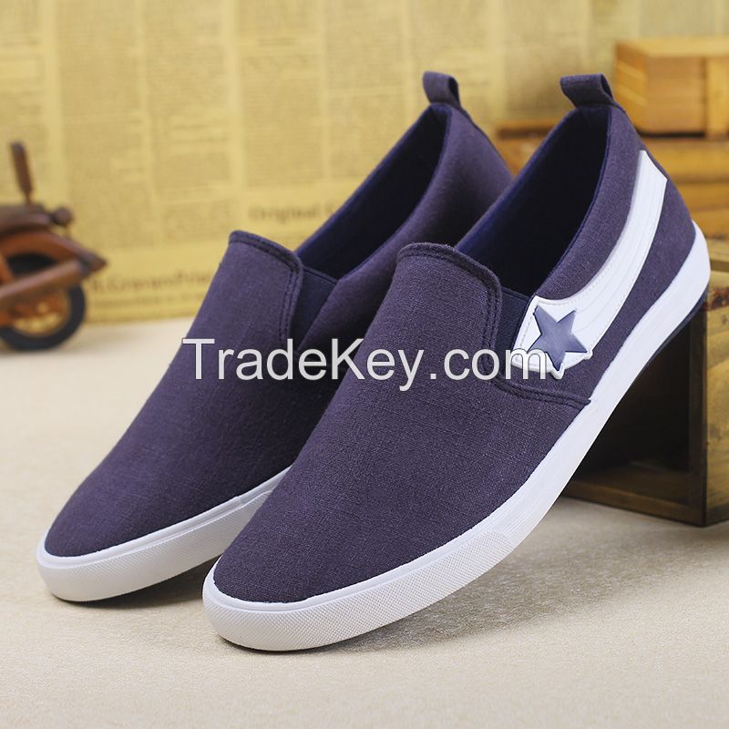 LEYO summer man shoes  black or navy color casual shoes fashion slip-on sneaker