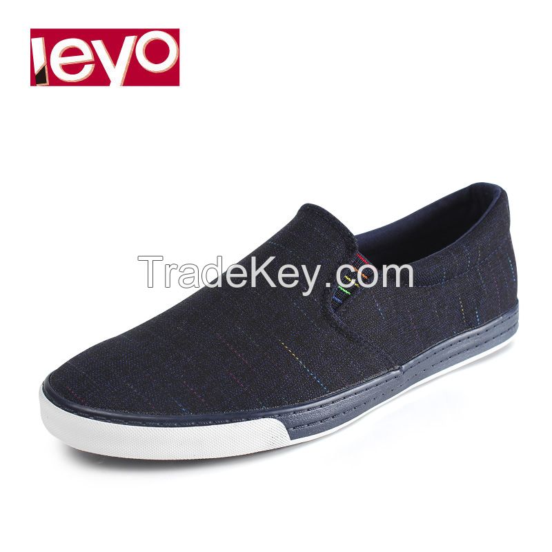 LEYO summer man shoes black brown or navy color casual shoes fashion slip-on sneaker