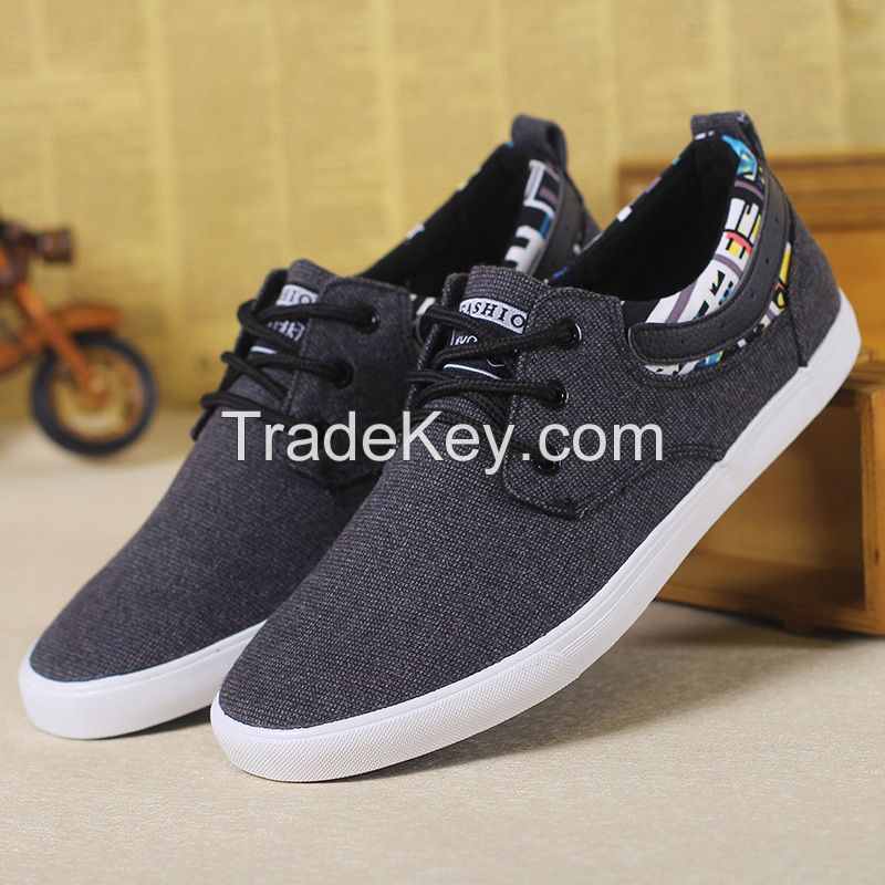 LEYO summer man shoes  black or grey color casual shoes fashion lace-up sneaker