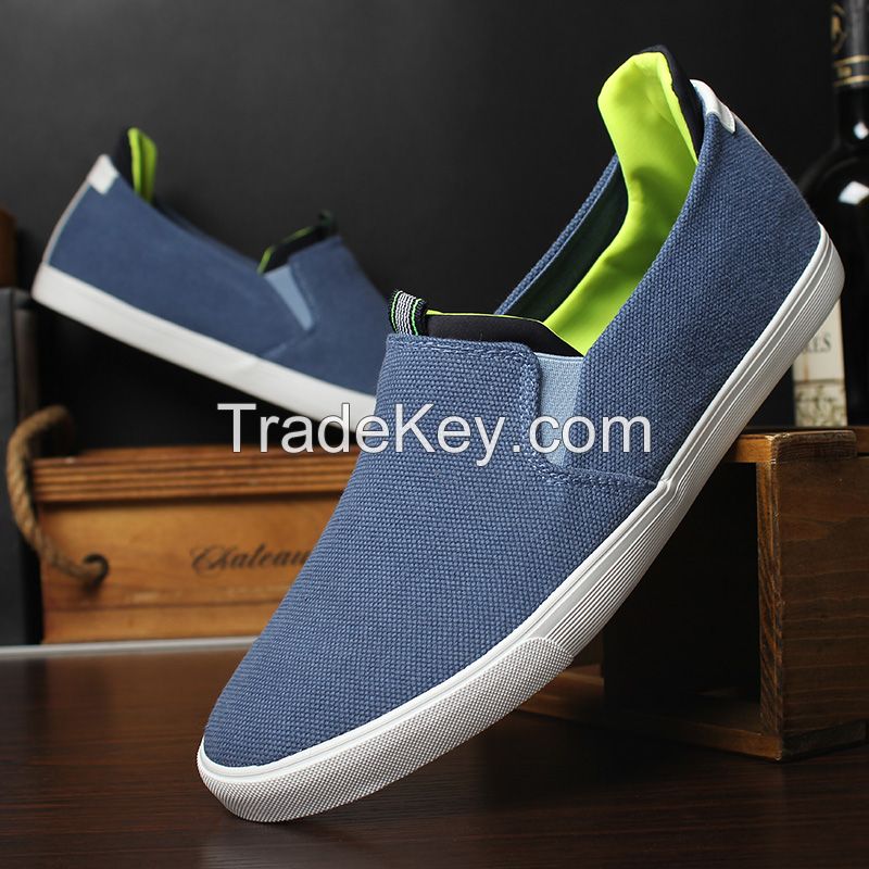 LEYO summer man shoes black or blue color casual shoes fashion slip-on sneaker