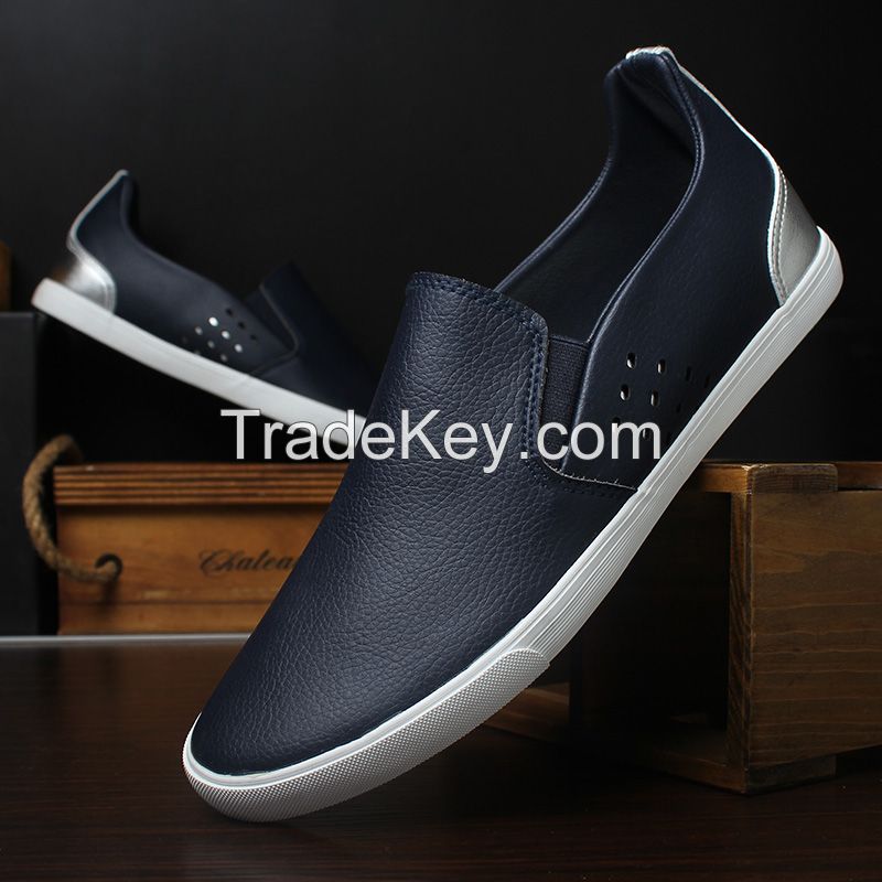 LEYO summer man shoes  black or navy color casual shoes fashion slip-on sneaker