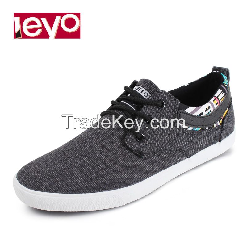 LEYO summer man shoes  black or grey color casual shoes fashion lace-up sneaker