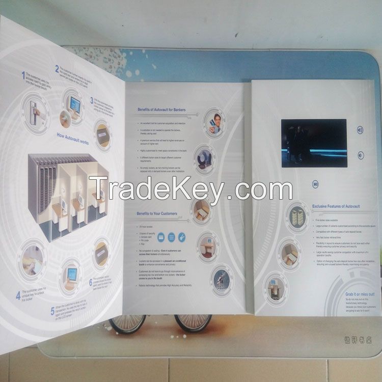 5inch LCD Vedio Advertising Card/Promotional Brochure/Greeting Card/Wedding Invitation Card