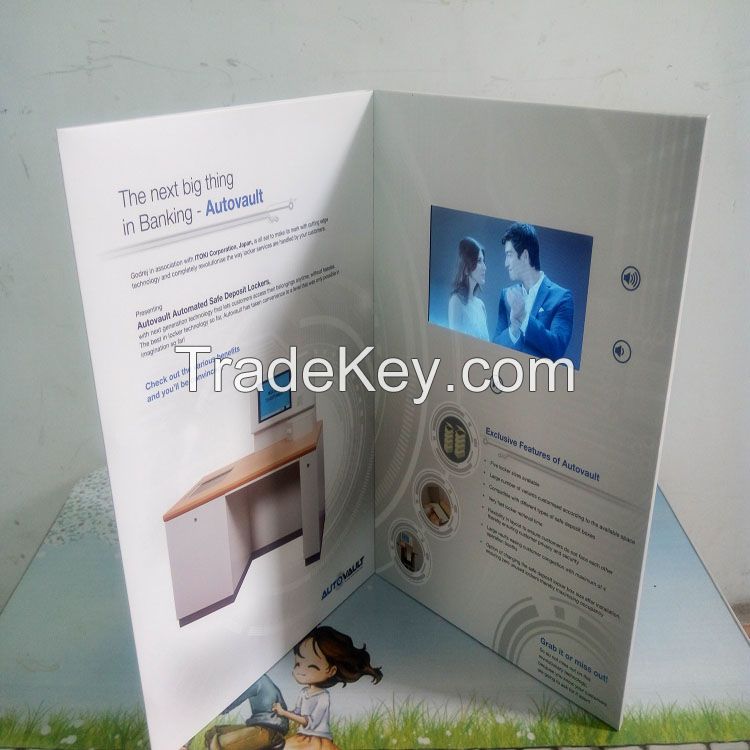 5inch LCD Vedio Advertising Card/Promotional Brochure/Greeting Card/Wedding Invitation Card