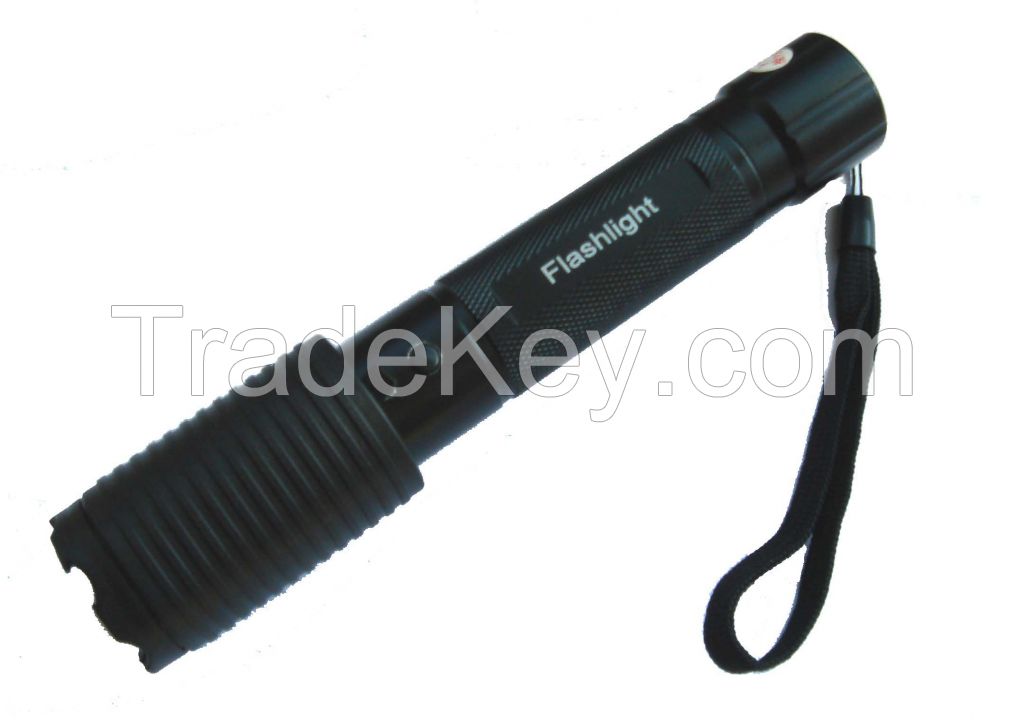 1136 Stun Gun For Self Defense Flashlight High-power Impact Security Set